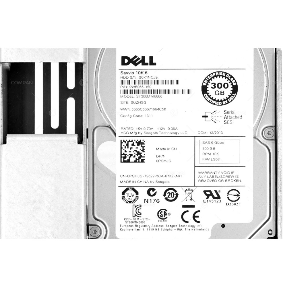 PGHJG LFF DELL HDD 300GB 10K SAS 6G 3.5" LFF